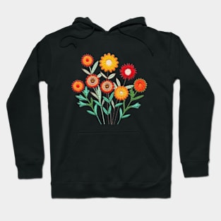 70s retro flower patch Hoodie